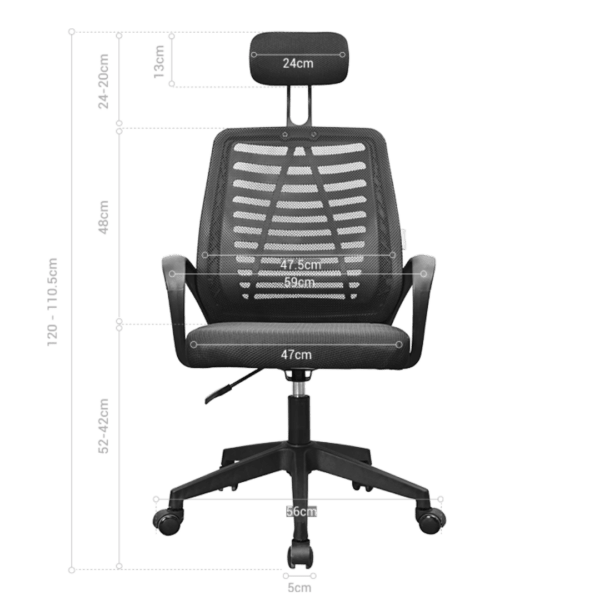 MGC ERGO B - Chaise ergonomique avec maille respirante – Image 5