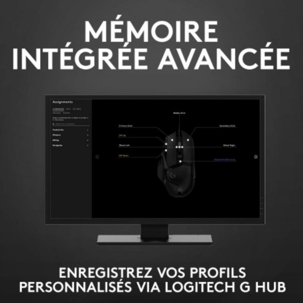 Logitech G502 HERO RGB Souris gaming filaire haute précision – Image 7