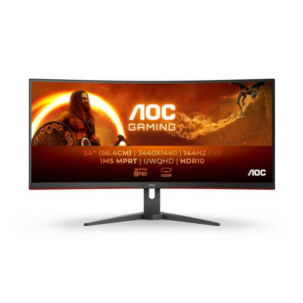 AOC G2 CU34G2XE/BK LED 34" Wide Quad HD Noir, Rouge