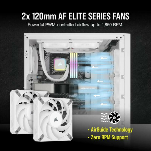 Corsair H100I Elite 240mm blanc – Image 6