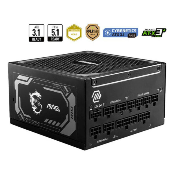 MSI MAG A1000GL -1000W PCIE5 Modulaire 80 Plus GOLD – Image 4