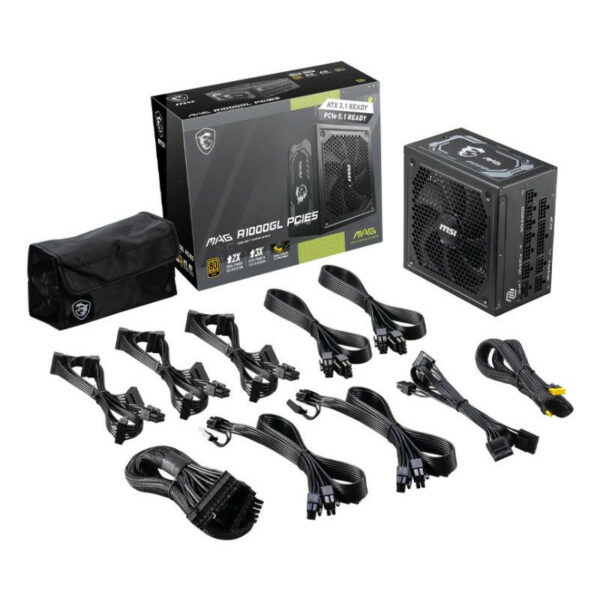 MSI MAG A1000GL -1000W PCIE5 Modulaire 80 Plus GOLD – Image 5