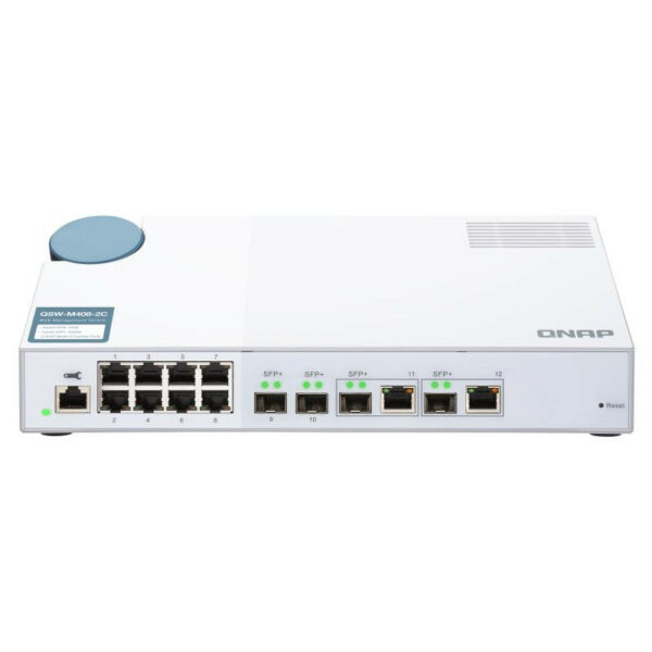 QNAP QSW-M408-2C Switch 8 ports Géré L2 10G Ethernet (100/1000/10000) Blanc – Image 2