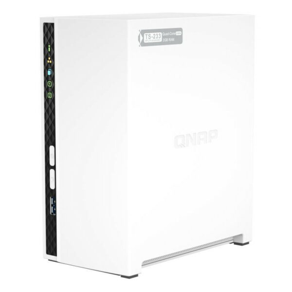 QNAP TS-233 Mini Tower ARM Cortex-A55 2 Go Blanc – Image 4