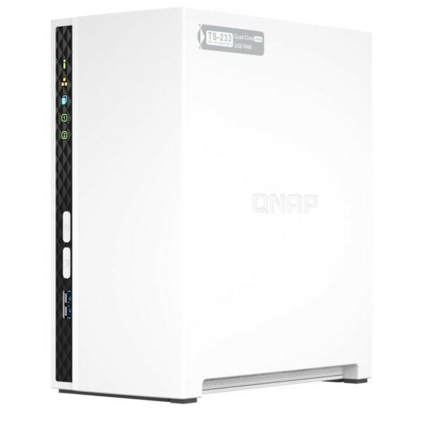 QNAP TS-233 Mini Tower ARM Cortex-A55 2 Go Blanc – Image 5