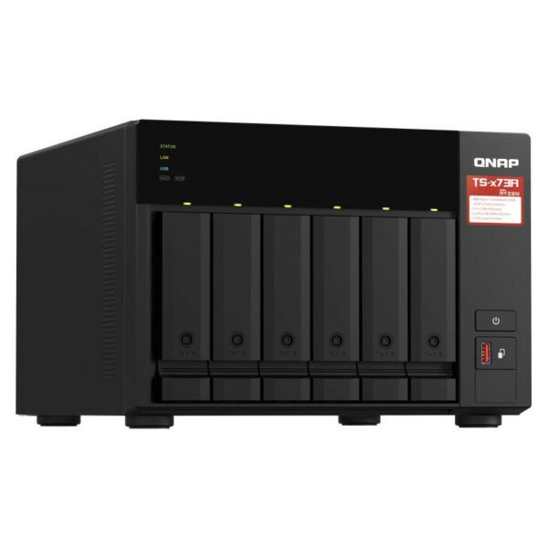 QNAP TS-673A NAS Tower AMD Ryzen V1500B 8 Go DDR4 Noir – Image 3