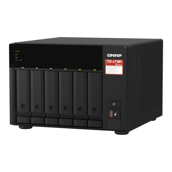 QNAP TS-673A NAS Tower AMD Ryzen V1500B 8 Go DDR4 Noir – Image 4