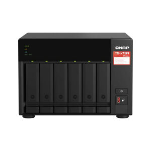 QNAP TS-673A NAS Tower AMD Ryzen V1500B 8 Go DDR4 Noir
