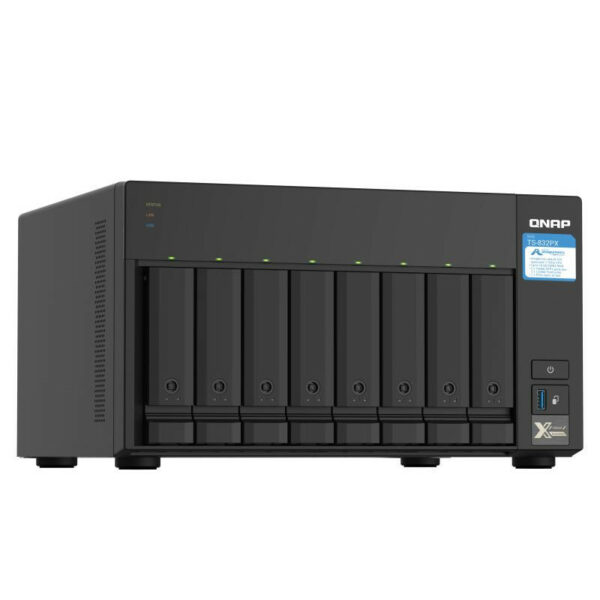 QNAP TS-832PX NAS Tower Annapurna Labs AL324 4 Go DDR4 QNAP Turbo System Aluminium, Noir – Image 2