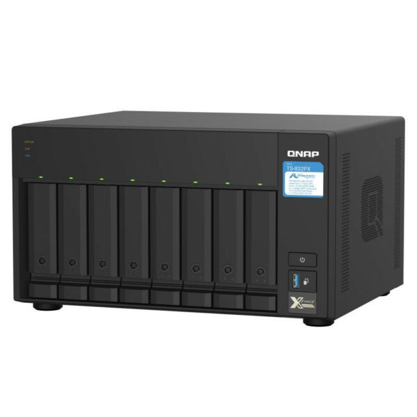 QNAP TS-832PX NAS Tower Annapurna Labs AL324 4 Go DDR4 QNAP Turbo System Aluminium, Noir – Image 5