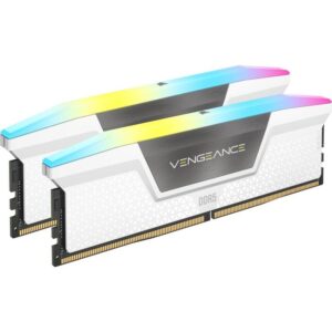 CORSAIR VENGEANCE RGB 32 GO (2x16GO) DDR5 6000 MHZ BLANC