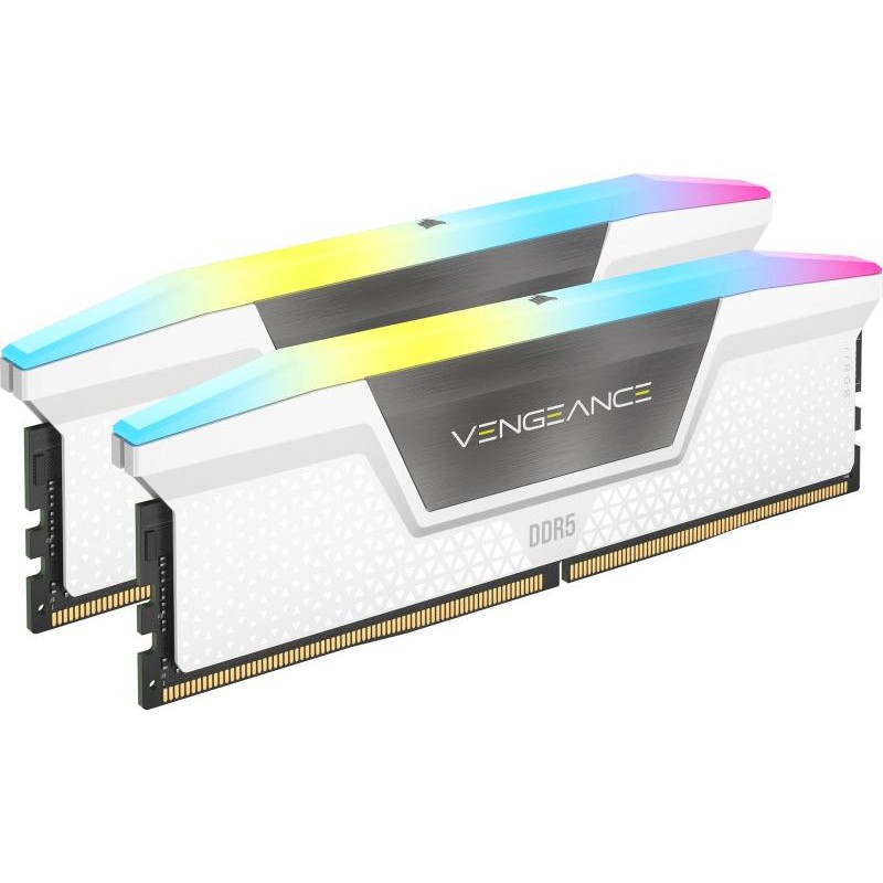 CORSAIR VENGEANCE RGB 32 GO (2x16GO) DDR5 6000 MHZ BLANC