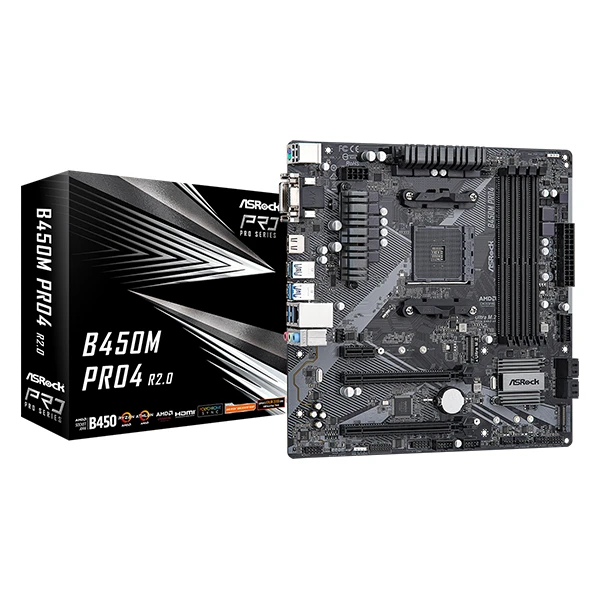 ASRock B450M Pro4 R2.0 (AM4) Micro ATX