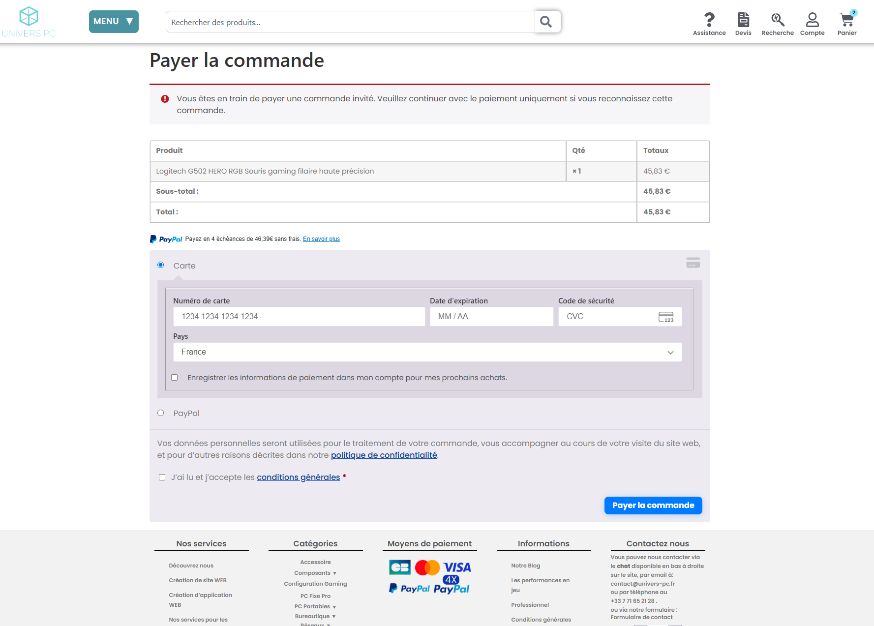 paiement devis en ligne
