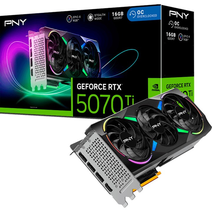 PNY GeForce RTX 5070 Ti Epic-X Triple Fan OC Plus